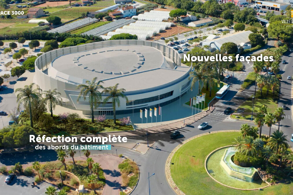 Image tirée du film territoire en 3D et images drone pour présenter les futurs aménagements urbains de la ville d’Hyères