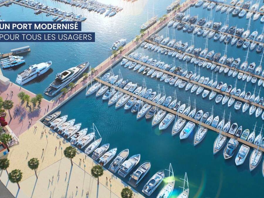 Image tirée d’une vidéo d’aménagement urbain pour le port de Bandol, réalisée par La Mama Studio.